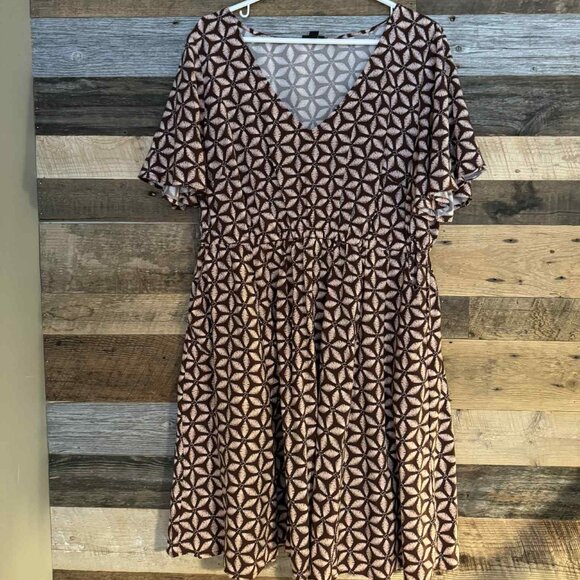 Torrid Mini Flutter-Sleeve Skater Dress - Picture 2 of 6